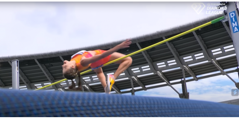 World high jump record on a DIMA landing area