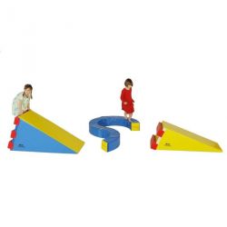 PARCOURS DE MOTRICITÉ OSCILLATION 5 MODULES MOUSSE POUR ENFANT DE 3-6 ANS