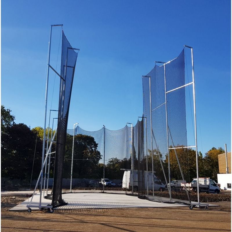 WORLD ATHLETICS GALVANIZED STEEL HAMMER CAGE WITH GROUND SLEEVES