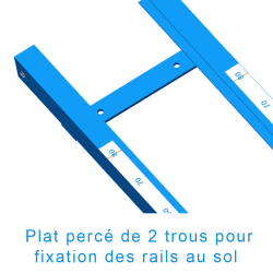 RAIL TO BE EMBEDDED WITH SLIDING CART AND COVER