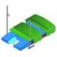 SHED FOR MEETING POLE-VAULT LANDING SYSTEM FOR 7.00 X 5.00 M MATS