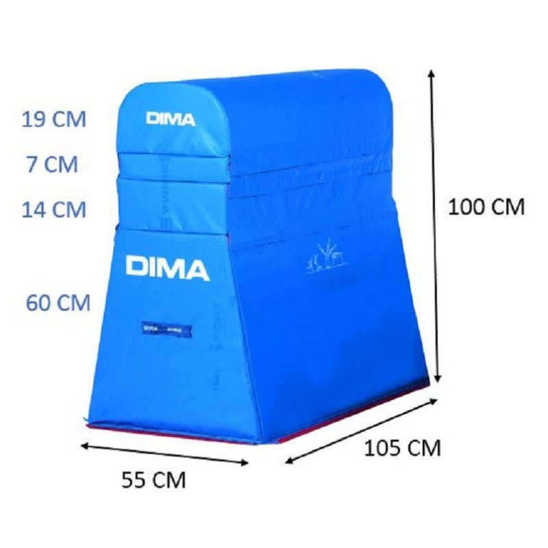 CHEVAL DE SAUT DE GYMNASTIQUE EN MOUSSE DIMASPORT 105 X 55 X 100 CM