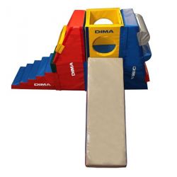GYM KID - 7 MODULES FOAM OBSTACLE COURSE FOR 3-12 YEARS OLD CHILDREN