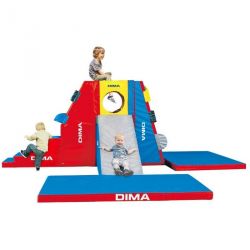 GYM KID - 7 MODULES PARCOURS DE MOTRICITÉ EN MOUSSE POUR ENFANT DE 3-12 ANS
