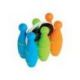 MULTICOLOUR PLASTIC BOWLING SET (6 SKITTLES + 2 BALLS)