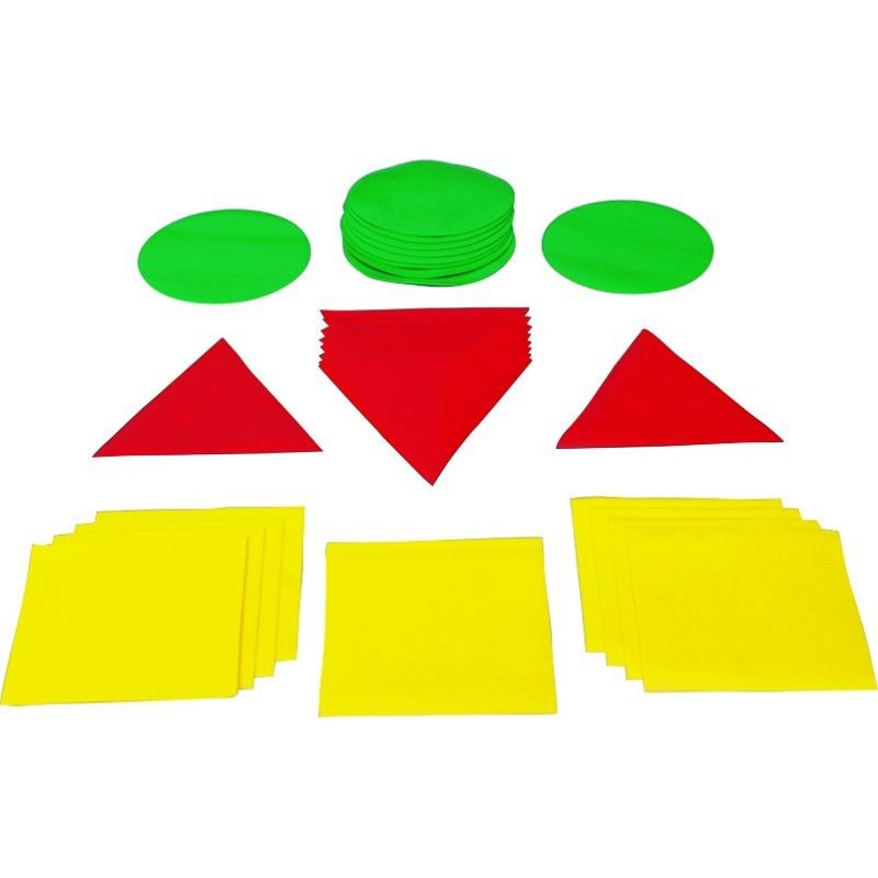 SET OF 10 ROUND + 10 SQUARE + 10 TRIANGLE FLOOR MARKERS