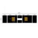 ENSEMBLE DE MATELAS NOIR BIDENSITE POUR BASCULE COREENNE 890 X 170 X 15 CM