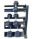 STORAGE RACK FOR DUMBBELLS 165 X 50 X 80 CM