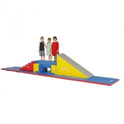 PEAK AND BRIDGE OBSTACLE COURSE 6 FOAM MODULES FOR 3-6 YEARS OLD CHILDRENS